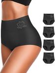 MEIYATING Women's High Waisted Underwear Tummy Control Ladies Panties Postpartum Briefs