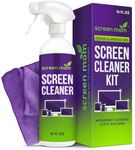 Screen Mom Screen Cleaner Spray and Microfiber Cloth 16oz Screen Cleaner Spray and Wipe for TV, Laptop, Computer, Phone, iPad, Car Screen Cleaning Kit Electronic Cleaner Spray