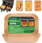 Air Fryer Disposable Paper Liners for Ninja Dual Airfryer Accessories, Non-Stick Parchment Rectangular for Baking, Oil Proof, Water Proof, for Microwave Oven (125PCS, 8.6in x 5.5in)