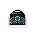 Team Golf NHL San Jose Sharks 3 Pack Golf Chip Ball Markers, Poker Chip Size with Pop Out Smaller Double-Sided Enamel Markers