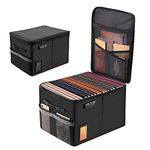 Chokoter Fireproof Document Box File Organizer Box, Cabinet Storage Filing with Lock, Portable Office Safe for Hanging Letter/Legal Folder 16.1 x 12.9 11in(Dividers Not Include) (Black)