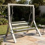 Kaushalendra Indoor and Outdoor Metal Iron Swing with Hammock Chair 2-Seater Jhula, High-Strength Iron, 350 kg Capacity (Gray) | Beautiful, Comfortable Seating for Your Dream Home