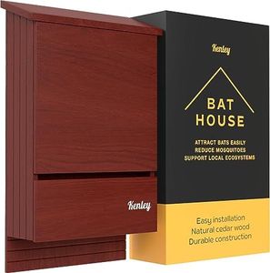 Kenley Bat House - Large Bat Box for Outside with Double Chamber - Handmade from Cedar Wood - Weather Resistant Bat Houses for Outdoors - Roosting Bat Boxes Designed to Attract Bats - Easy to Install