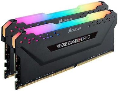 Corsair CMW16GX4M2C3600C18 Vengeance RGB PRO 16GB (2x8GB) DDR4 3600MHz C18 Desktop Gaming Memory, Black