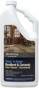 Armstrong Once'n Done Resilient & Ceramic Floor Cleaner Concentrate 32oz No-Rinse No-Wax New Package