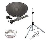 Sky satellite zone 1 dish, Quad LNB, tripod - camping / caravan /holiday home portable freesat satellite dish KIT