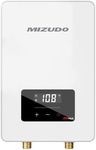 Electric Tankless Water Heater, MIZUDO 3.5KW, Small Instant Hot Water Heater, one Point of Use for Under Sink, Bathroom Sink and Faucet, Save Space, Touch, with LED Digital Display