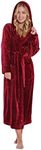 Turquaz Plush Robes For Women, Soft Warm Fleece Bathrobe for Women, Long Comfy Women's Robe