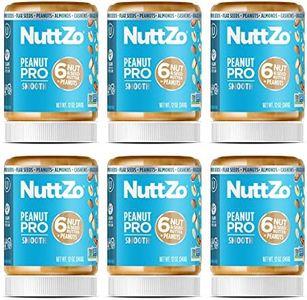 NuttZo Peanut Pro Smooth Nut Butter Spread | Peanut Butter + Cashews Almonds Brazil Nuts Hazelnuts Flax Seeds & Sunflower Seeds | Keto Paleo Kosher Vegan Gluten Free | 2g Sugar, 7g Protein | 12oz Jar