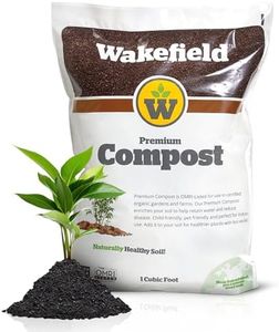 Wakefield Premium Compost – OMRI Listed, FSC-Certified – 100% Organic Compost for Healthy Lawn and Garden Soil – Aged Compost Soil Amendment for Vegetable Gardens, Flowers and Plants – 1 cu/ft