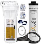 LUXWELL Pre Filter Housing/Bowl (White) Complete Kit for Water Purifier and RO - Free Candle, Elbow(2), Pipe, Spanner Key, Teflon Tape Compatible With All Brand RO and Water Purifiers