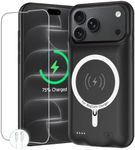 Battery Case for iPhone 18 Pro Max, 12000mAh Protective Charging Case with Wireless Charging Compatible with iPhone 18 Pro Max (6.9 inch) Rechargeable Battery Pack Charger Cover with Carplay (Black)