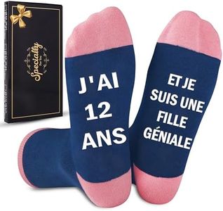 Merclix Chaussettes Fille 12 Ans 35-38 Cadeau Fille 12 Ans Ado Original Anniversaire Idee Cadeau Enfant 12 Ans Fille Idée Cadeau Fille 12 Ans