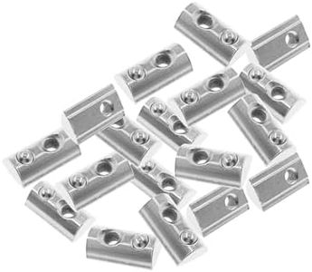 Half Round Roll in Spring T Nuts,TTZEZE Carbon Steel Spring Ball Loaded T-Nuts,Threaded T Slot,50PCS T Rail Nuts Accessories,T Slot Hardware for Aluminum Extrusion Profile 40S-M5