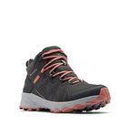 Columbia Women's Peakfreak 2 Mid Outdry waterproof mid rise hiking boots, Grey (Dark Grey x Dark Coral), 6.5 UK