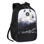 Gear Alpine 19"/39L Large Water Resistant School Bag/Casual Backpack/Daypack/Travel Backpack/Kids Bag for Boys/Girls (Black-Grey)