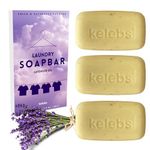 Organic Laundry Soap Bar with Lavender for Sensitive Skin - Delicate Stain Remover Clothes, Underwear, Collar - 3 PCS