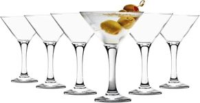 Acense 6X Clear 175ml Misket Martini Glasses Set – Perfect for Espresso, Margarita, Cocktail, Champagne, Gin, & Wine Party Drinks