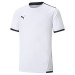 PUMA Unisex Kids teamLIGA Jersey Jr Shirt, Puma White-puma Black, 140