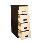 s k grill art Office File Cabinet Filling Cupboard Metal Storage kapat with Lock (Brown Powder Coated, 4 Drawer Cabinet)