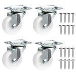 40mm Swivel Castors Wheels 4PCS UP TO 80 KG, Castor Wheels Trolley Wheels Heavy Duty Caster Wheels for Furniture Equipment Appliances Carts Chairs Coffee Tables Flower Pots