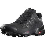 Salomon Women's Speedcross Gore-tex Trail Running, Black Black Phantom, 7 UK