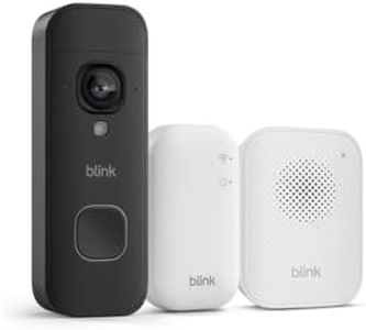 Blink Battery Doorbell 2K+ (newest model) and Blink Chime (newest model) — Wireless video doorbell, 2K resolution, in-home chime, enhanced audio. Sync Module Core included – (Black)