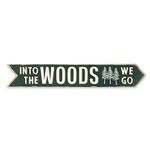 Open Road Brands Into the Woods Arrow Wood Wall Decor - Rustic Outdoorsy Wall Art for Cabin, Lodge, or Man Cave