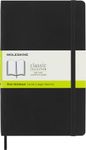 Moleskine Classic Plain Paper Notebook, Soft Cover and Elastic Closure Journal, Color Black, Size Large 13 x 21 A5, 192 Pages