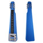 Musoo 6 String Electric Lap Steel Slide Guitar with Slotted Head Stock Metallic Blue Color