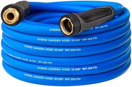 Sowgreen Upgraded Garden Hose 50 ft with Swivel Grip Handle, New Hybrid Water Hose 5/8 IN x 50FT, Flexible, Lightweight, Durable, Heavy Duty, All-weather, 3/4 IN GHT Solid Brass Fittings, Blue