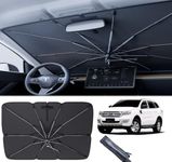 2024 Upgraded Windshield Sun Shade Umbrella Foldable Car Cover SUV Windshield 55"x31" Front Window Heat Insulation Protection for Auto Sedan