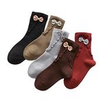 XiPriway Little Girls Vintage Ruffle Ankle Lace Socks Toddler Girl Boot Socks, Vintage Style, 5 Pairs, 5-6 Years