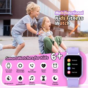 Kids Smart Watch – Purple, Touchscreen, GPS Tracker