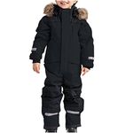 One Piece Snowsuit for Boys Girls Kids Ski Suits Jumpsuits Waterproof Thick Warm Snowboarding Jacket with Pocket