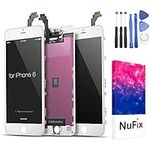 NuFix LCD Replacement for Apple iPhone 6 / 6G Screen Glass LCD Display Touch Digitizer Assembly with Frame and Tools A1549 A1586 A1589 White