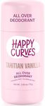 HAPPY CURVES Whole Body Natural, Aluminum-Free Deodorant for Women - Long Lasting Invisible Layer of Protection, Sweat Control, Feminine Deodorant for Sensitive Skin and Private Parts (Tahitian Vanilla)