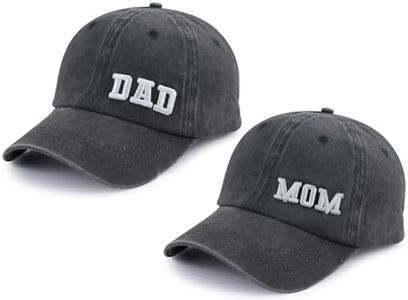Tbstlumd Dad and Mom Hat for Men Women, Funny Adjustable Cotton Embroidered Father Baseball Cap …, Dad Mom Black, One Size