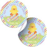 Egg-Celent Easter with Chick Personalized and Custom Easter Stickers, Set of 40 2 inch Round Stickers for Gifts