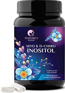 Myo-Inositol & D-Chiro Inositol Blend - Premium 40:1 Ratio - Ovarian Support for Women - Natural Supplement, Vitamin B8, Vegan, and USA Bottled - 120 Capsules