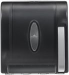 Georgia-Pacific Vista 54338 Black Hygienic Push Paddle Roll Paper Towel Dispenser, 12.75" Width x 14.25" Height x 10.5" Depth