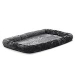 48L-Inch Gray Dog Bed or Cat Bed w/Comfortable Bolster | Ideal for Extra Large Dog Breeds & Fits a 48-Inch Dog Crate | Easy Maintenance Machine Wash & Dry | 1-Year Warranty