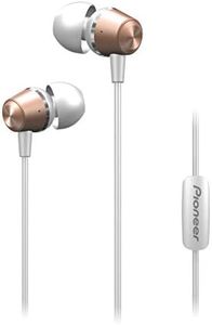 Pioneer SE-QL2T(P) in-Ear Headphones (Aluminium Body, Earphones, Control Panel, Microphone/Handsfree, Lightweight-Compact, for iPhone, Android Smartphones, Tablets) Pink