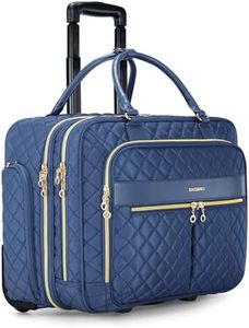 BAGSMART Rolling Laptop Bag Women, Rolling Briefcase for Women, 17.3 Inch with Wheels Computer Bag Rolling Laptop Case for Work Travel Business, Navy Blue