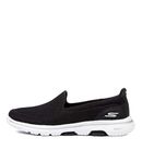Skechers Women's GO Walk 5-15901 Shoe, Black/White, 8 M US