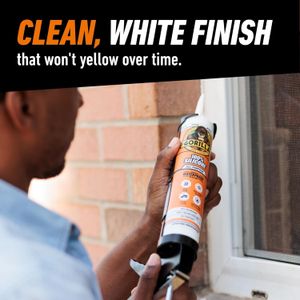 Gorilla White Silicone Sealant, 295ml – Waterproof Adhesive