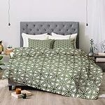 Deny Designs Zoe Wodarz Botanical Gardens Comforter Set with Pillow Shams, Twin, Green