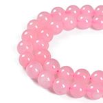 Nancybeads 36pcs 10mm Natural Rose Quartz Gemstone Round Spacer Loose Stone Beads for Jewelry Making 15.5" 1 Strand (Rose Quartz, 10mm 36Beads)