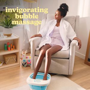 HoMedics Collapsible Foot Spa Massager – Portable Heated Soak