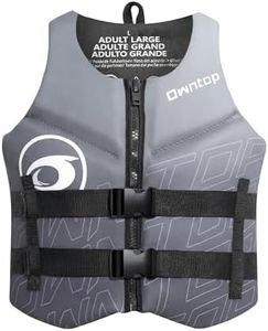Owntop Swim Vest Adult Water Sport Vest Neoprene Floaties for Swimming, Boating, Kayaking, Fishing | Adjustable Zipper Dual Buckle Foldable Buoyancy Jacket